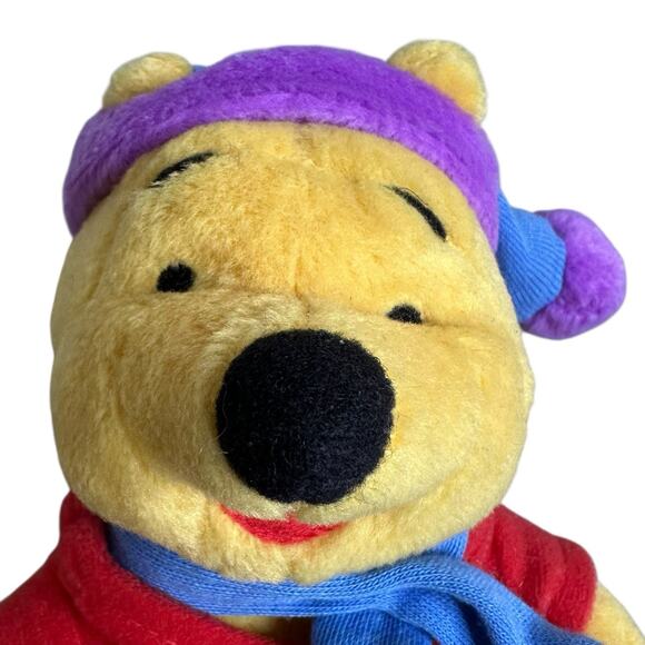 Vintage Mattel Arcotoys Star Bean Plush Winter Winnie The Pooh Bear - Picture 5 of 9